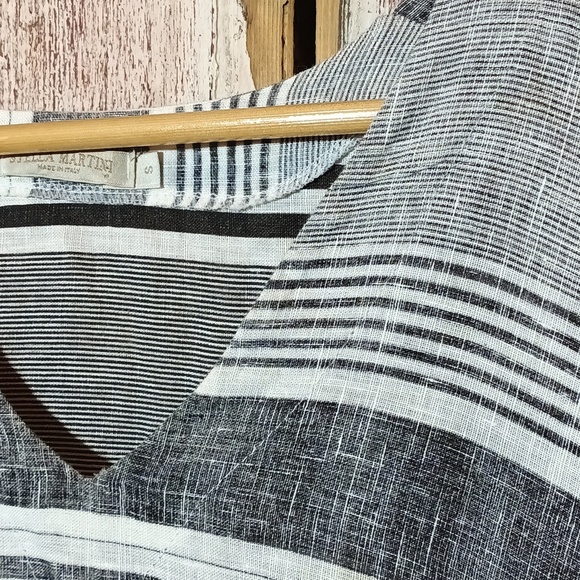 Italy Linen Stella Martini tunic lagen look resort wear quiet luxury S - Picture 2 of 10